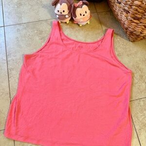 Eileen Fisher Orange Sleeveless Relaxed Tank Top